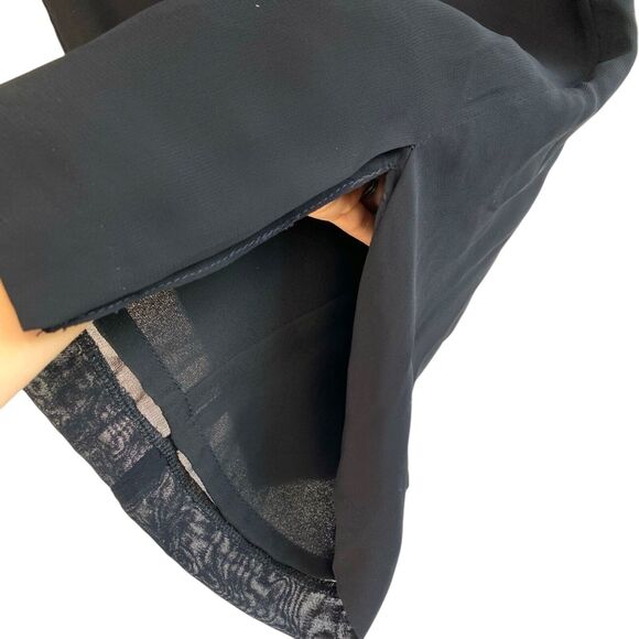 Carol Anderson Black Sheer Wide Leg Pants Women's Size S Flowy Lounge 208 - Picture 4 of 6